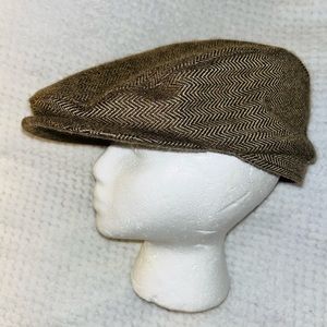 Dockers Brown Herringbone Flat Cap